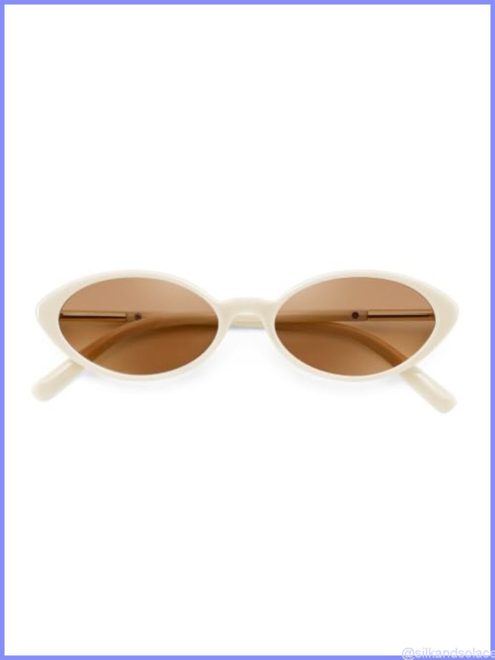 Oval Cat Eye Sunglasses UV400 Protection Retro Narrow Frame Lightweight
